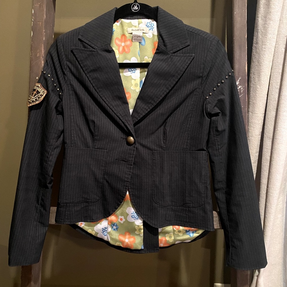Goldfish brand blazer/jacket sized Medium. Cute detailing on arm and back.